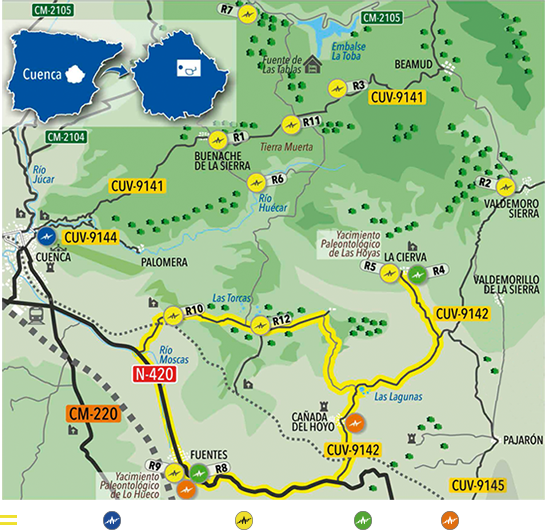 Mapa Ruta de los Dinosaurios